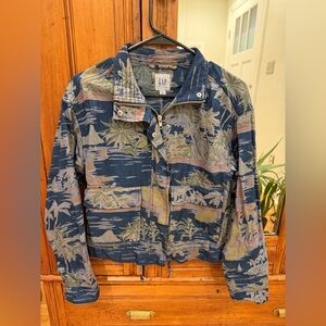GAP Blue and Green Patterned Jacket